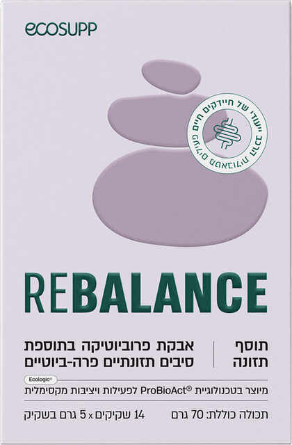 אקוסאפ REBALANCE אבקת פרוביוטיקה 14 שקיקים