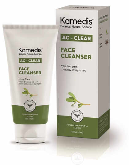 קמדיס - תרחיץ פנים טיפולי לעור שמן Kamedis AC-Clear Face Cleanser