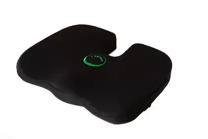 iCanSit כרית ישיבה אורתופדית פרימיום XL כותנה נושמת בצבע שחור