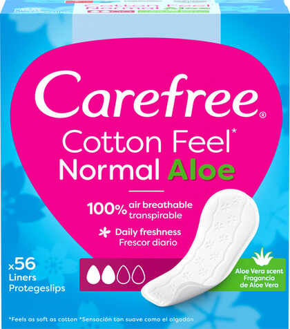קרפרי Cotton Feel Normal אלוורה 56 מגני תחתון