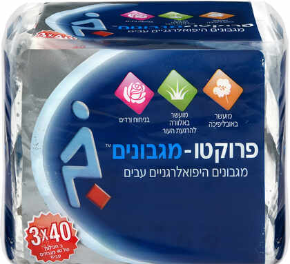 פרוקטו מגבונים היפואלרגניים עבים - שלישייה 120 יחידות