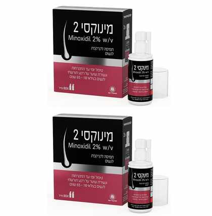 מינוקסי 2% לנשים רביעייה במבצע - לנשירה Minoxi 2%