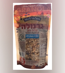 גרנולה Nutrazen שיבולת שועל ללא גלוטן עם פירות