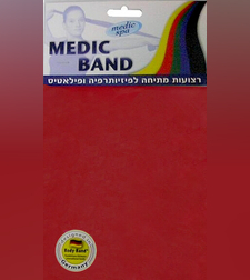 רצועת מתיחה לפיזיותרפיה ופילאטיס צבע אדום רמת קושי בינונית 