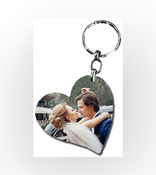 הדפסה על מחזיק מפתחות לב נטוי