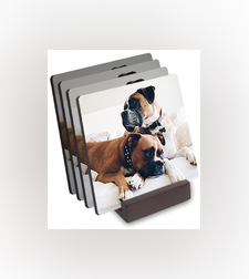 סט 4 תחתיות ריבוע + מעמד