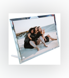 הדפסה על מעמד זכוכית מלבנית