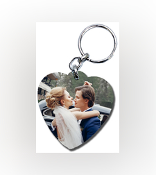 הדפסה על מחזיק מפתחות לב 