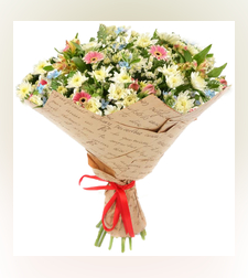 זר פרחים שדה אלפיני #334