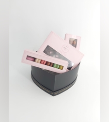 French chocolate box with macaroons