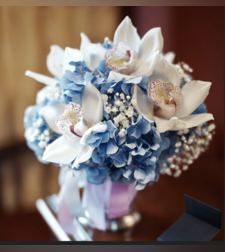 זר כלה יוקרתי עם הורטנזיה וסחלב