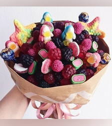 A sweet bouquet from gummy candies
