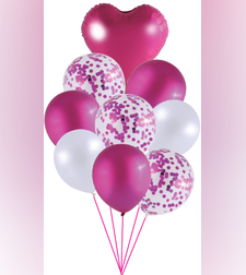 זר בלונים ורוד