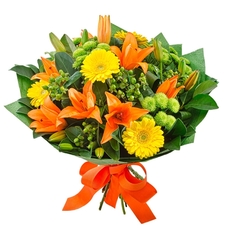 Bouquet of orange lilies and gerbera #11