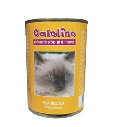GATOLINO גטולינו שימורים לחתול מזון רטוב לחתולים מגש 24 יח' - 3 טעמים