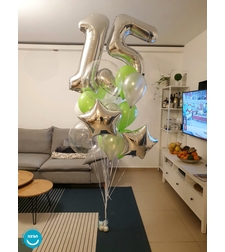 זר ספרות גדולות ובלונים 134