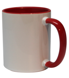 ספל קרמיקה פנים אדום