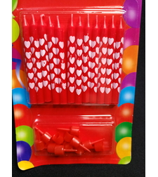 נרות אדומים לבבות