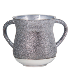 נטלה מהודרת מאלומיניום בציפוי נצנצים בגוון אפור כסף 11 ס