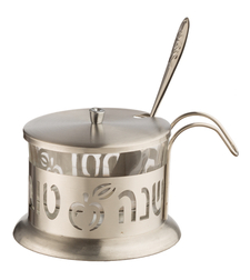 כלי לדבש נירוסטה - חיתוך לייזר 