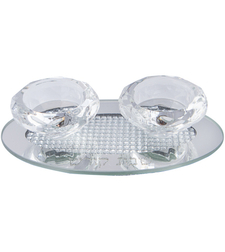 פמוטי קריסטל עם אבנים 16x8 ס