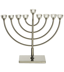 חנוכיית מתכת עם ראשי קריסטל 40 ס