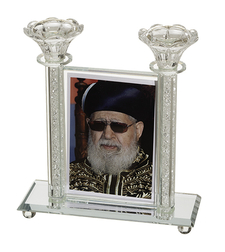 פמוטי קריסטל מהודר הרב עובדיה 21 סמ