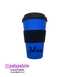 כוס קפה במבוק עם הקדשה