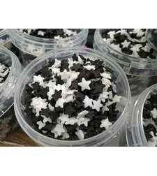 סוכריות כוכבים שחור לבן 