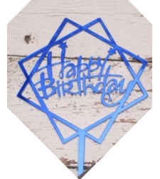 טופר HAPPY BIRTHDAY כחול