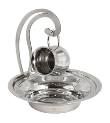 כלי מהודר מנירוסטה למים אחרונים 18 ס