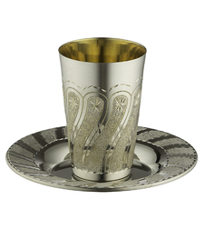 Exquisite Kiddush Cup 925 pure silver plating with 8.5 cm bottom