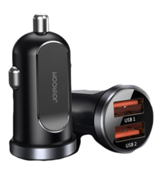  מטען מהיר 30w לטלפון מתחבר לשקע הרכב 2 כניסות USB 