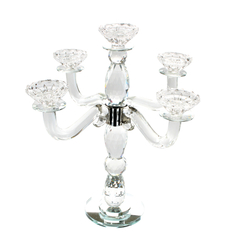 פמוטי קריסטל חמשייה מהודרים 35 ס