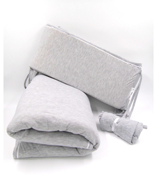 סט מלא לעריסה | Basic אפור מלאנז