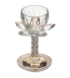 Crystal cup flower base brown shade 17.5 cm