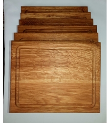 שישית צלחות עץ לסטייק / בשרים 20*25*2 ס