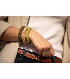 צמיד גליה | סט 2 צמידים סרוגים