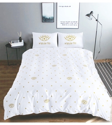 מצעי עינים בהדפס זהב 180/200 