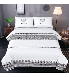 מצעי בוהו שיק לבן 180/200