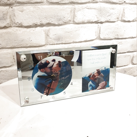 מעמד שעון ותמונה מלבן