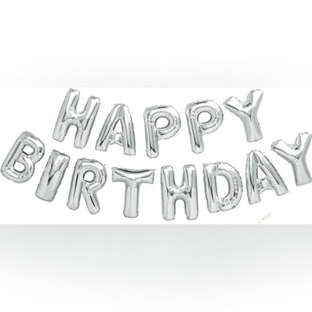 סט אותיות HAPPY BIRTHDAY לניפוח עצמי