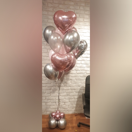 זר בלוני כרום לאישה 122