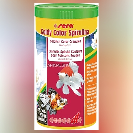 סרה גולדי קולור אוכל לדגי זהב לחיזוק הצבע גרנולות שוקעות 135 גר'