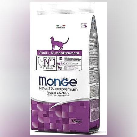 מונג' נטורל עוף לחתול 1.5 ק