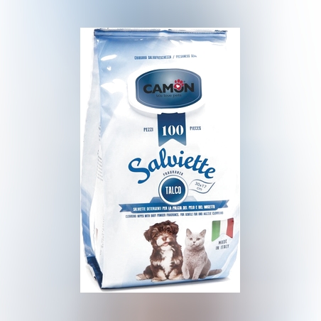 מגבונים בניחוח טלק לניקוי הכלב והחתול