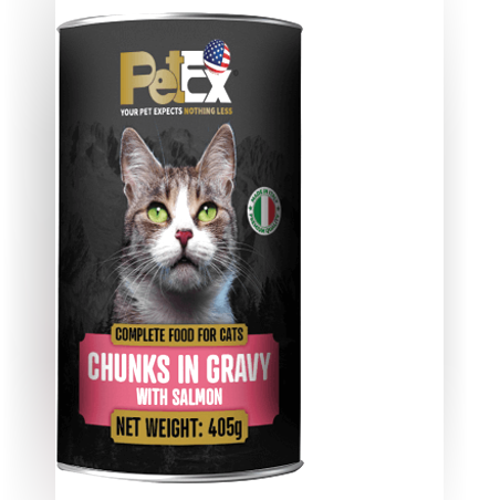 פטקס שימור לחתול חתיכות ברוטב עם סלמון