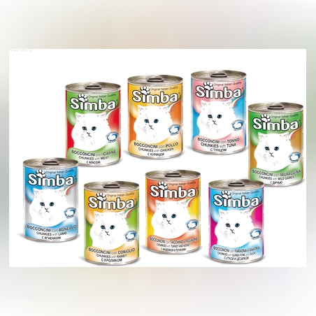 שימורים לחתול Simba – מגש 24 יח' - 4 טעמים