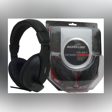 אוזניות + מיקרופון + ווליום לשליטת עוצמה Silver Line HS-66V SL