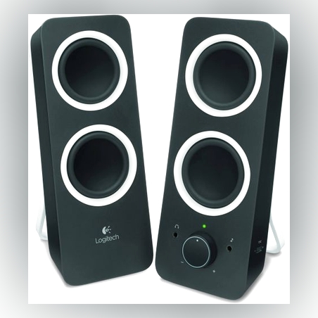 רמקולים למחשב Logitech Z200 2.0 Multimedia  בצבע שחור
